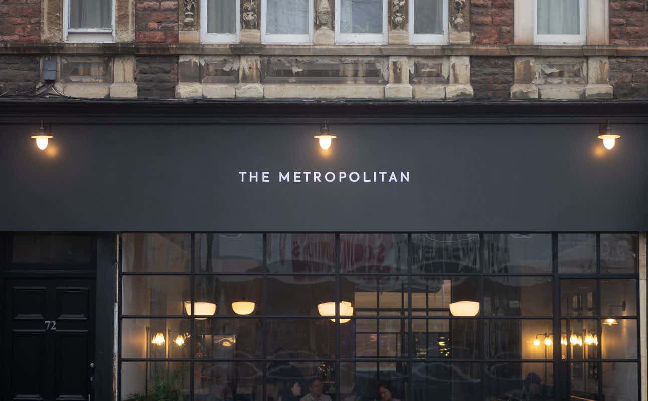Enjoy European, Small Plates, British, Gluten Free Options, Vegan Options, Dairy Free Options, Vegetarian options, Restaurant, Cocktail Bar, Indoor & Outdoor Seating, $$$, Families and Groups cuisine at The Metropolitan in Clifton, Bristol