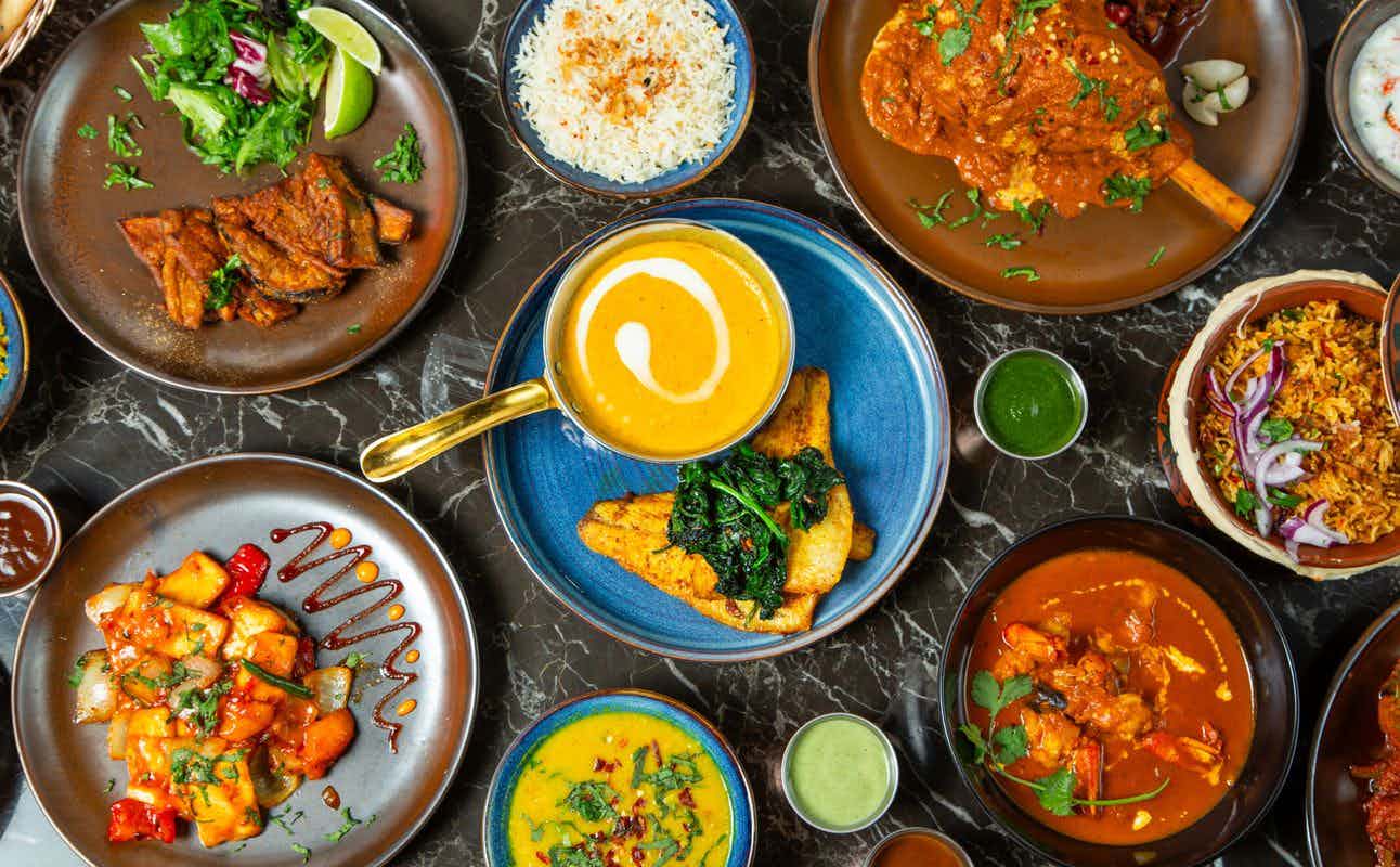 Enjoy Indian, Vegan Options, Restaurant, Late night, Private Dining, Table service, $$, Families and Groups cuisine at Maharani Lounge in Camden, London