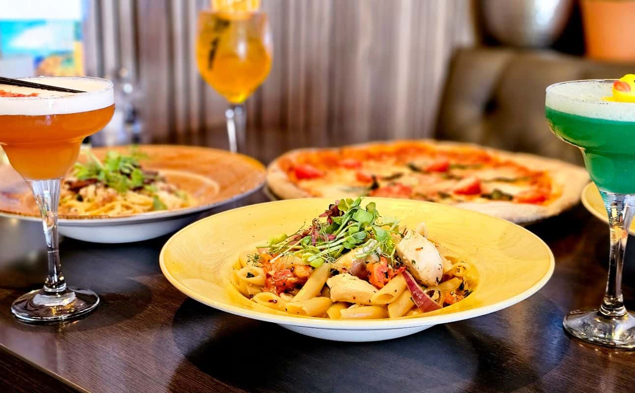 Enjoy Italian, Vegetarian options, Gluten Free options, Restaurant, Highchairs available, Table service, Wheelchair accessible, Child friendly, $$, Groups, Families and Kids cuisine at Zambretto Italian in Paisley, Glasgow