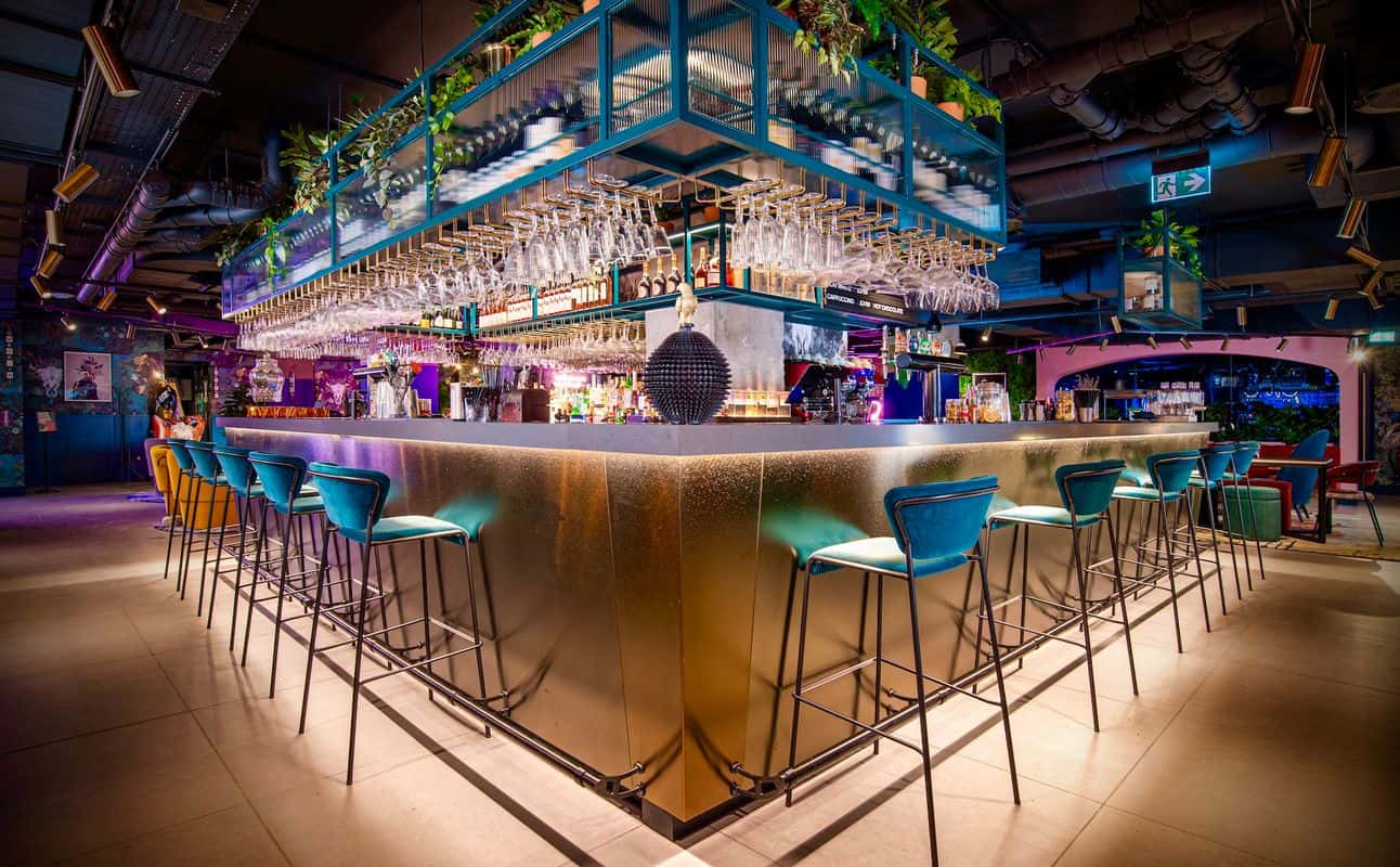 Enjoy International, British, Restaurant, Cocktail bar, Indoor & outdoor seating, Highchairs available, $$, Families and Groups cuisine at MOTLEY Manchester in Deansgate, Manchester