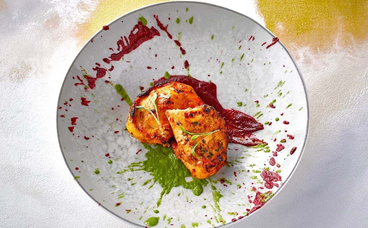 Enjoy Indian, Vegetarian options, Vegan options, Gluten Free options, Restaurant, Cocktail bar, Free wifi, Non-smoking, Table service, Wheelchair accessible, Highchairs available, Private dining, $$$$, Live music, Families, Groups, Special occasion and Date night cuisine at Five Rivers Á la Carte in Walsall, Birmingham
