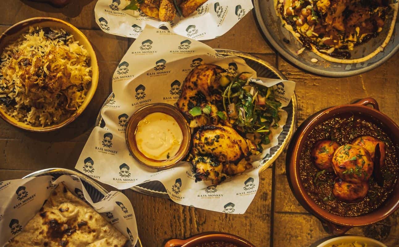 Enjoy Indian, Gluten Free options, Vegan options, Vegetarian options, Restaurant, Highchairs available, Wheelchair accessible, Table service, $$, Groups and Families cuisine at Raja Monkey Harborne in Harborne, Birmingham