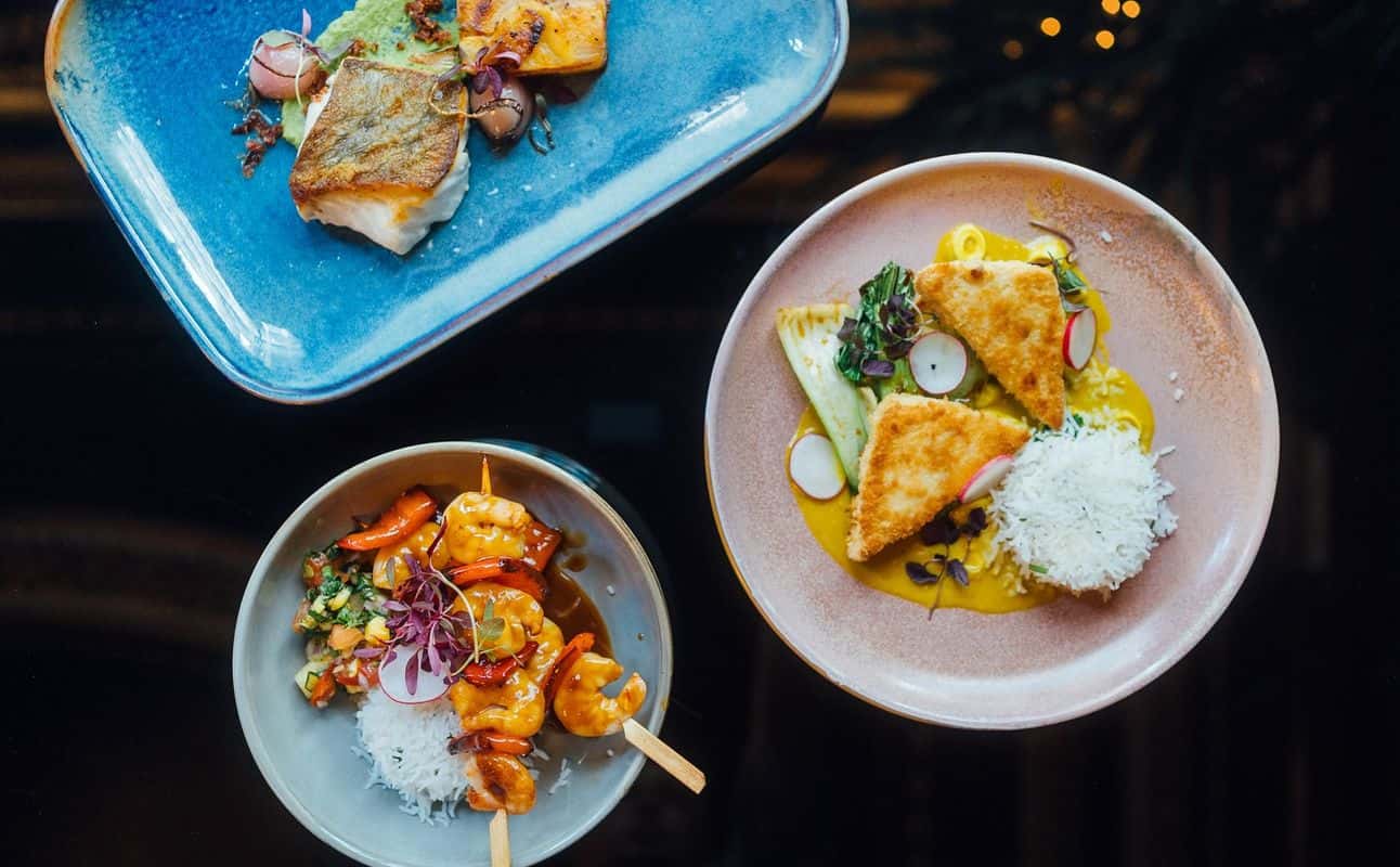 Enjoy British, Vegan options, Vegetarian options, Gluten Free options, Bars & pubs, Gastropub, Late night, Table service, Free wifi, $$, Bar scene, Live music and Groups cuisine at The Voodoo Rooms in Edinburgh Central, Edinburgh