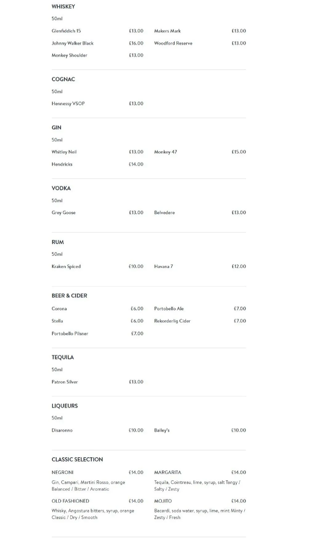 Kenny's menu, page 3