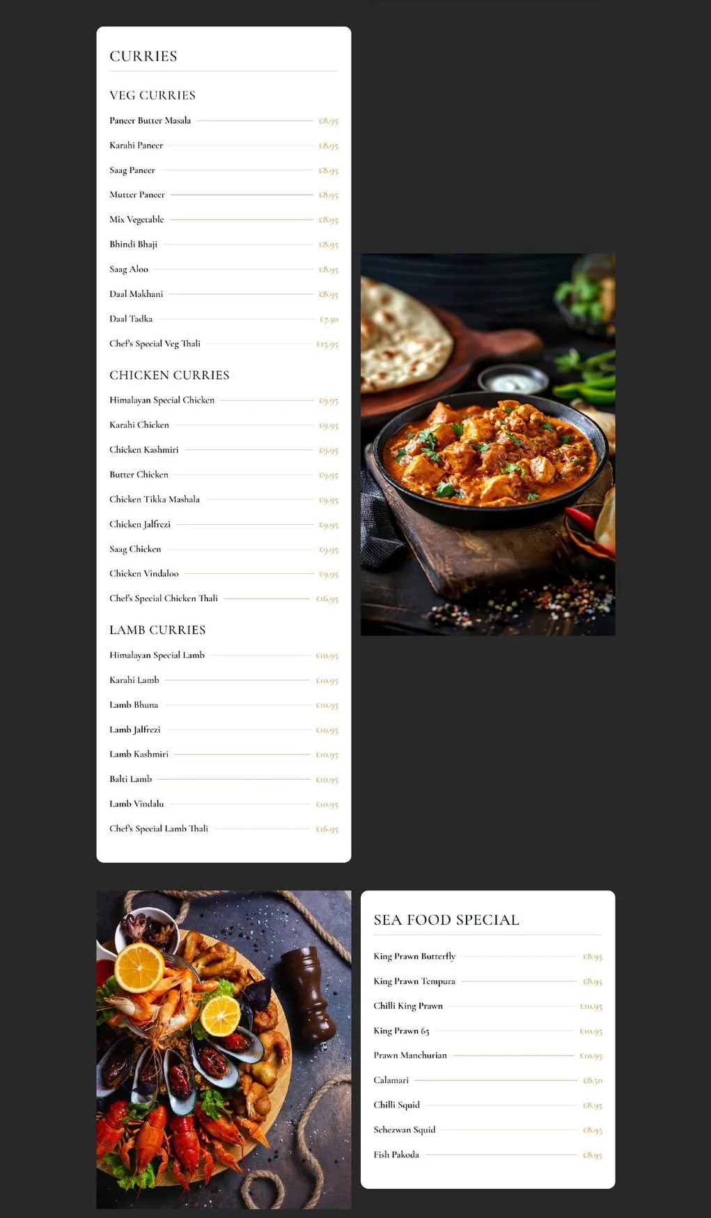 Himalayan Kitchen menu, page 4