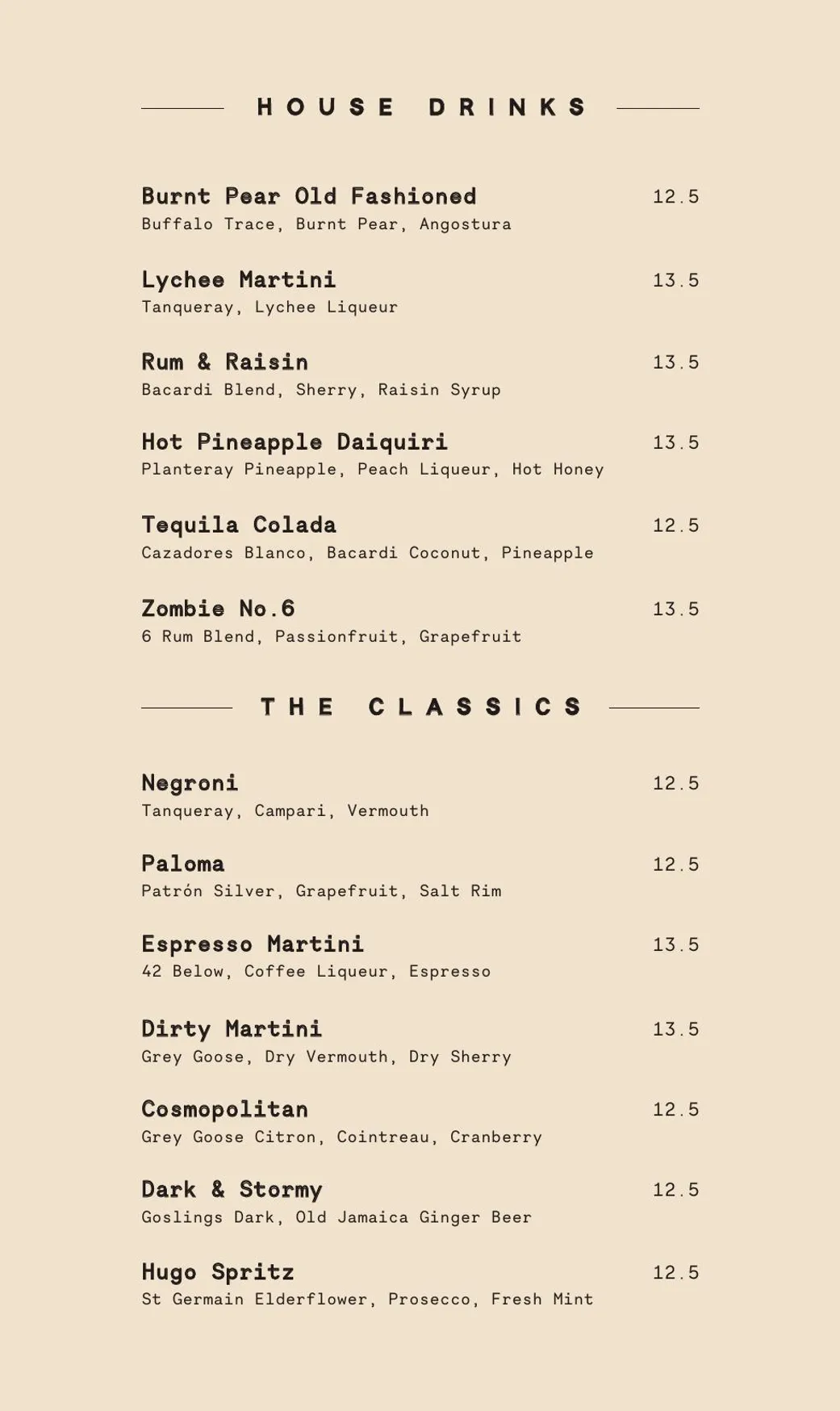 The Blues Kitchen menu, page 4