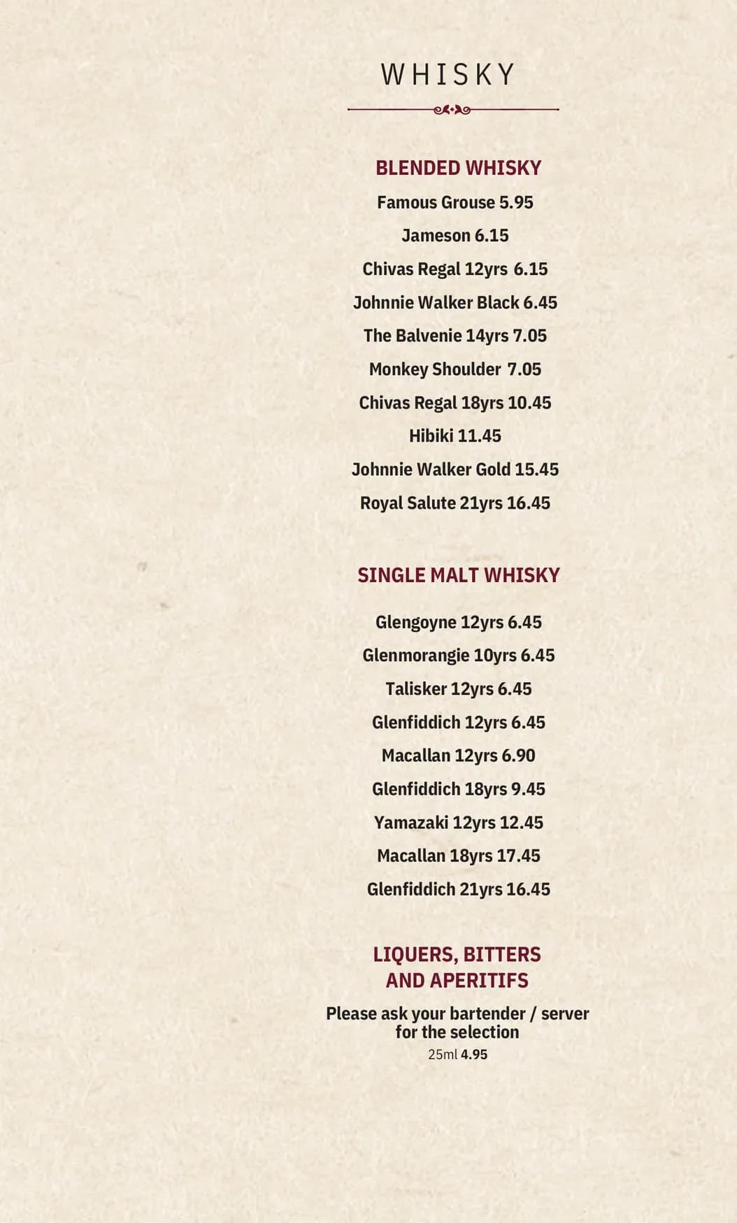 Asha's menu, page 25