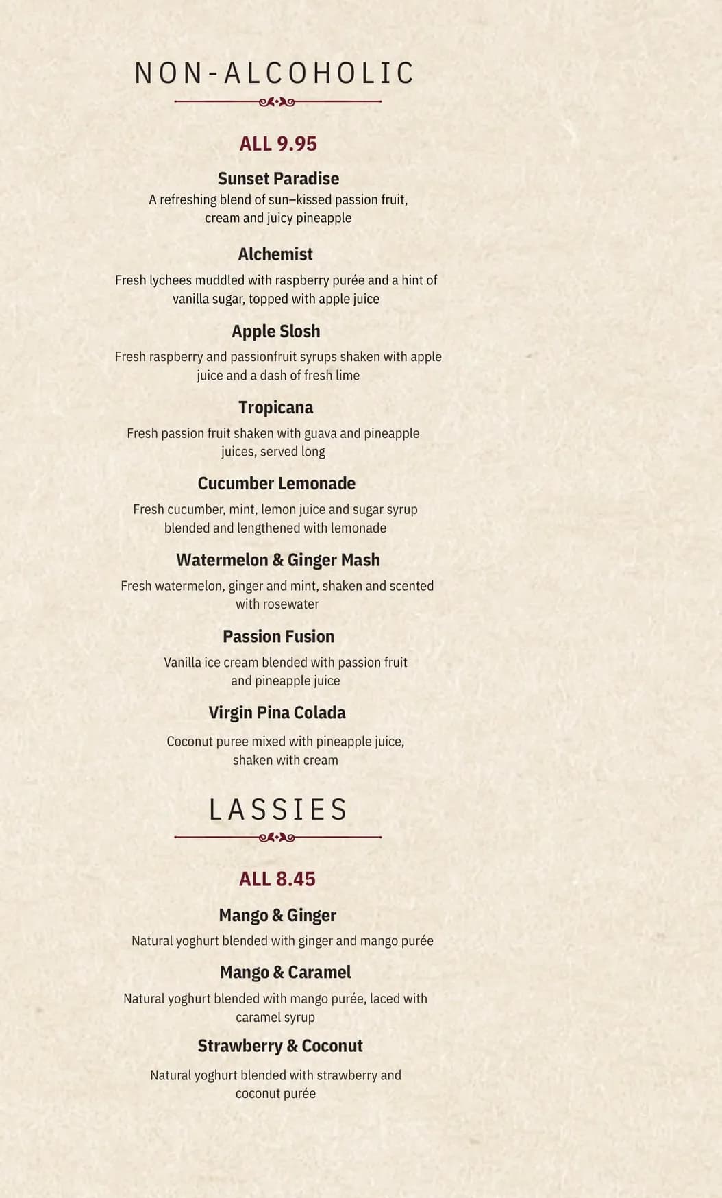 Asha's menu, page 18