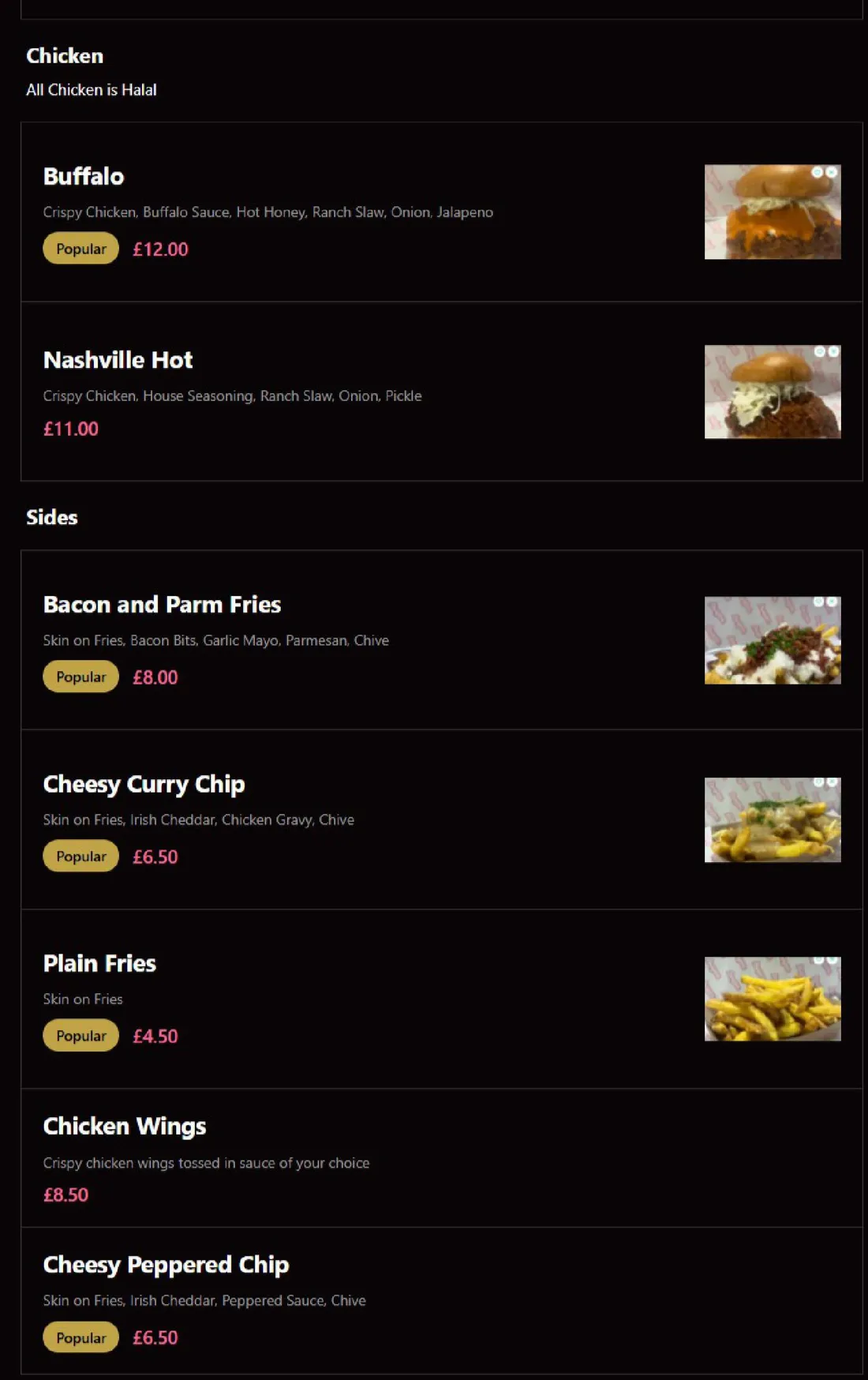 Baps menu, page 2