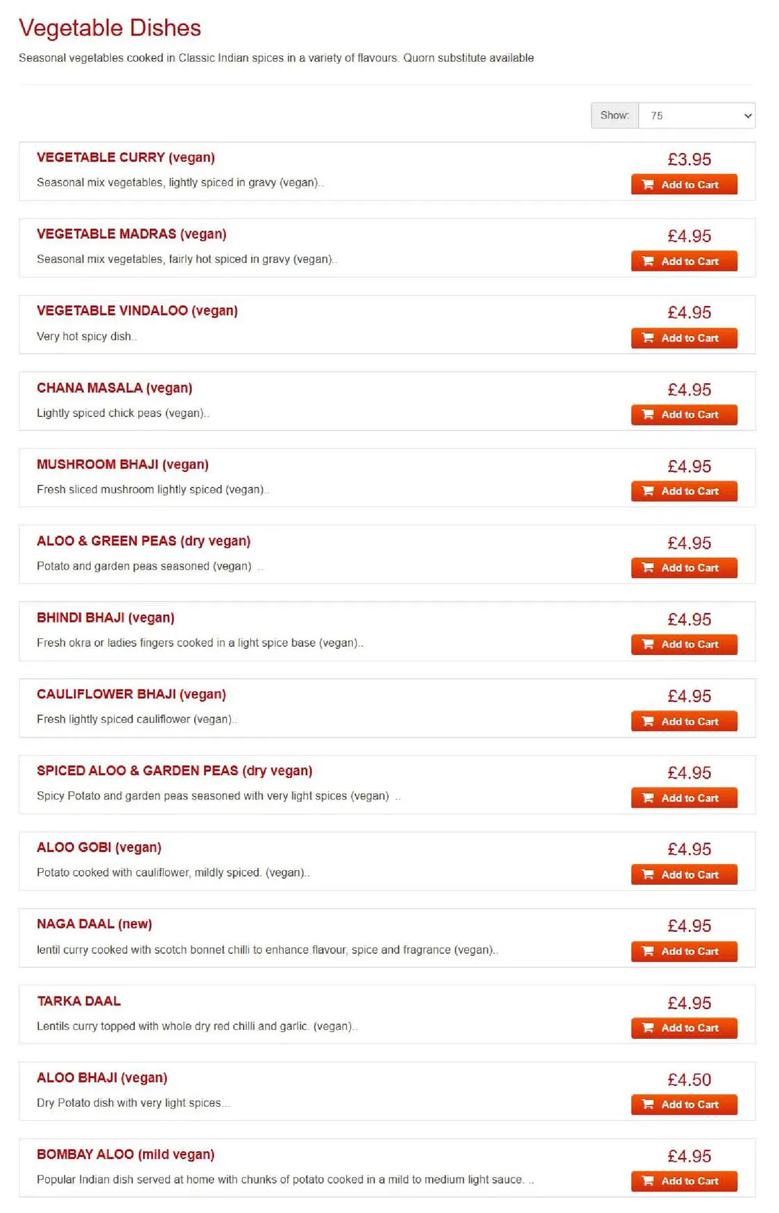 The Bengal menu, page 18
