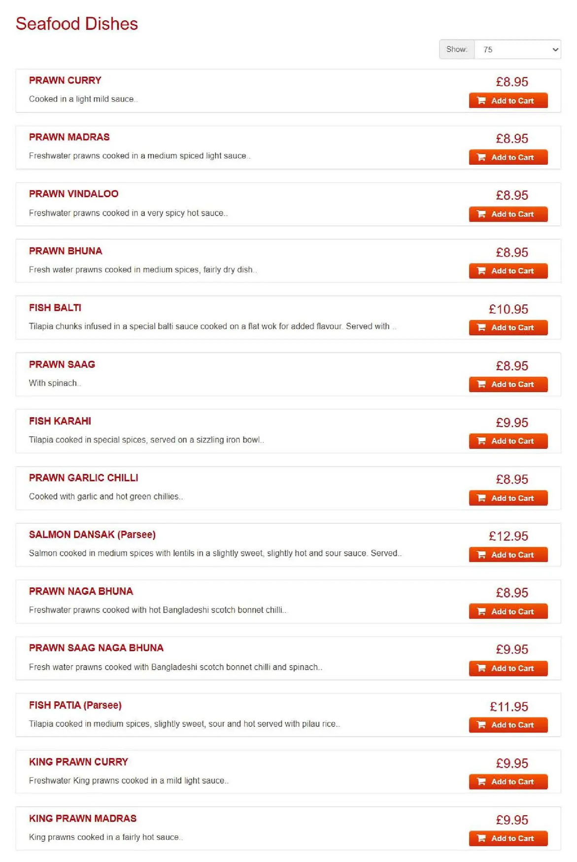 The Bengal menu, page 14
