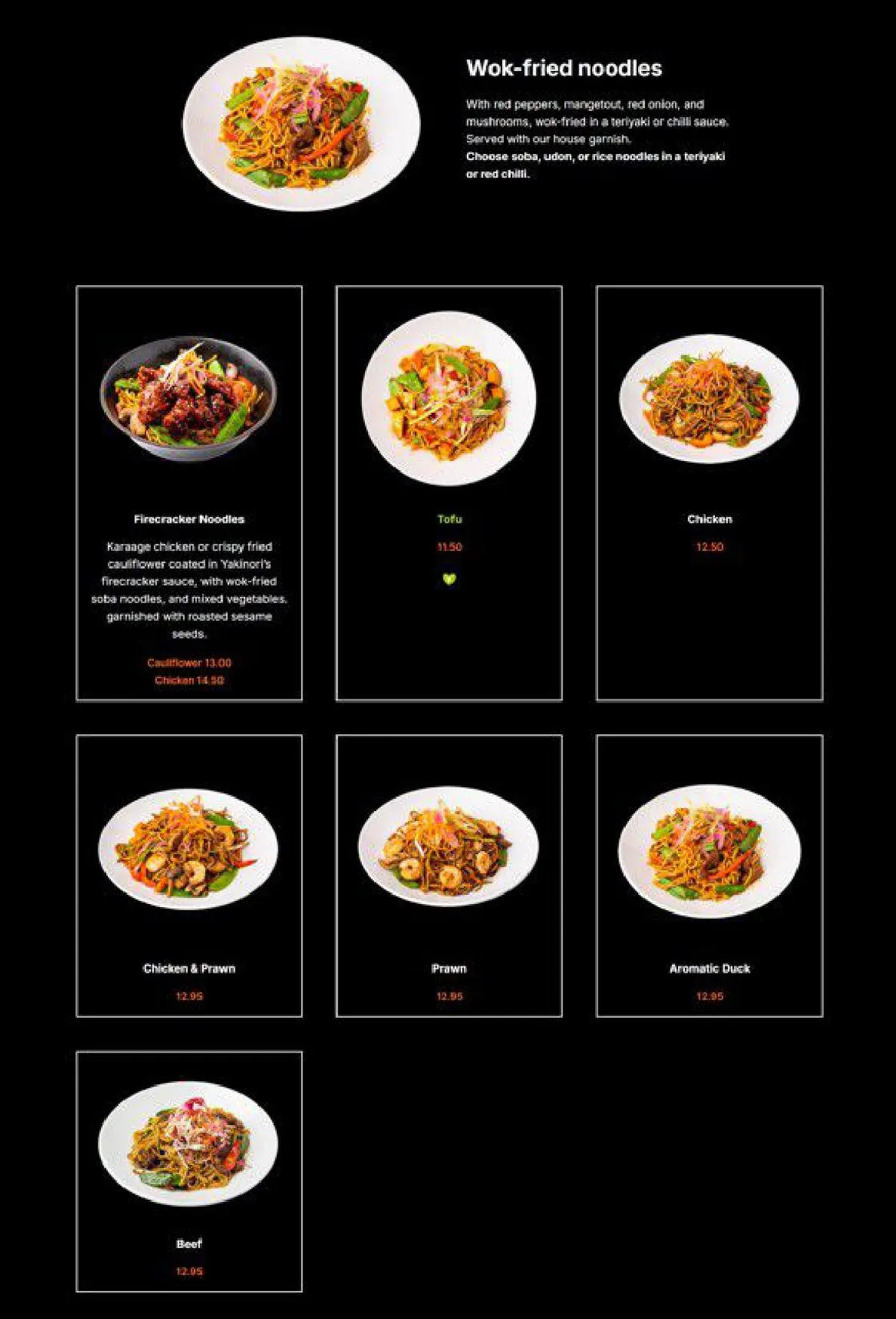 Yakinori menu, page 7