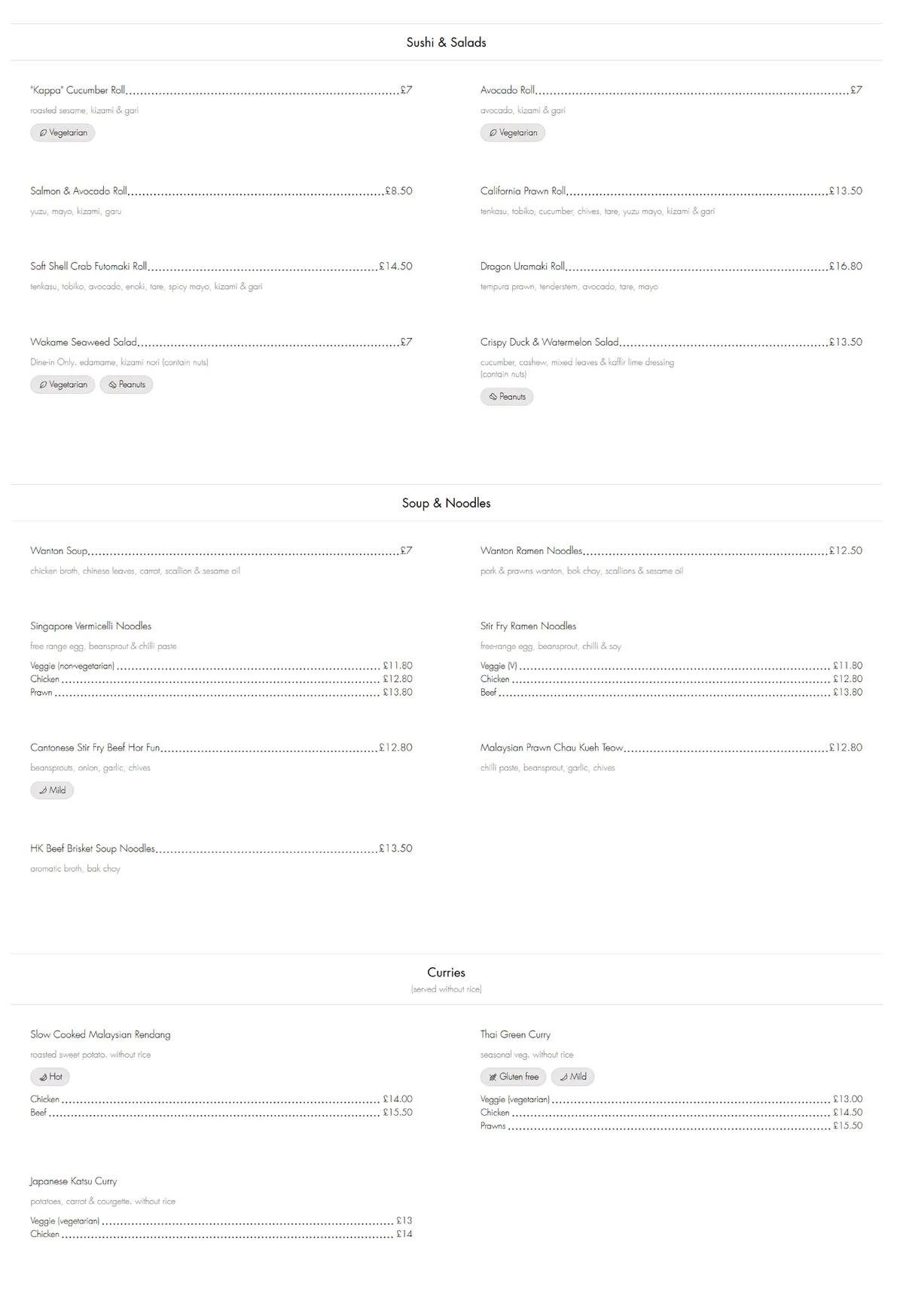 bobochacha menu, page 2