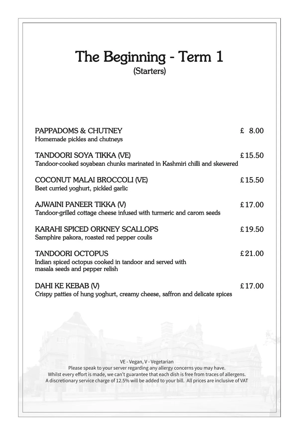 Baluchi menu, page 1