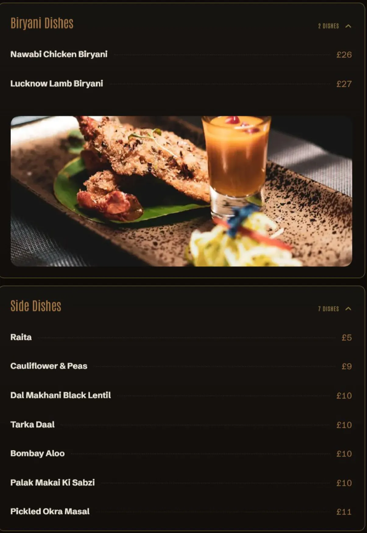 Varanasi menu, page 4