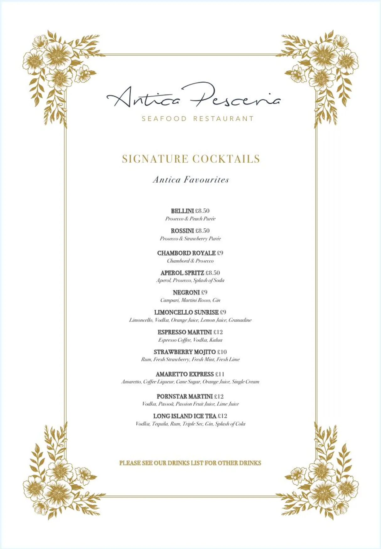 Antica menu, page 6