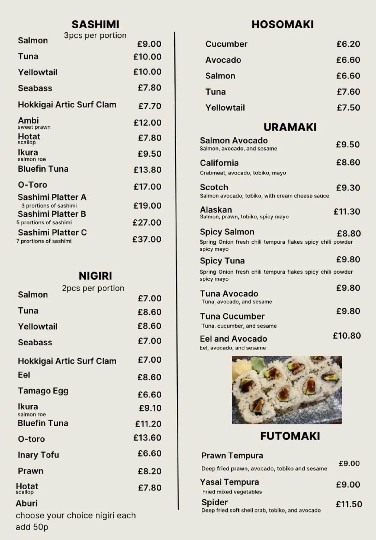 Doumo Great Portland Street menu, page 3