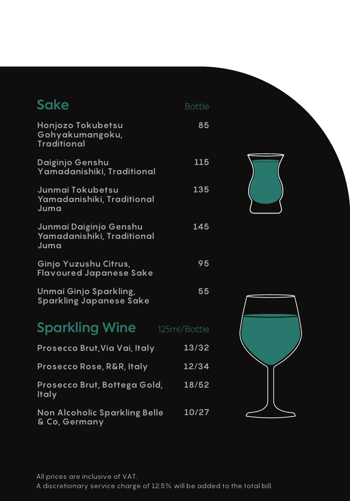 Bonzai London menu, page 5