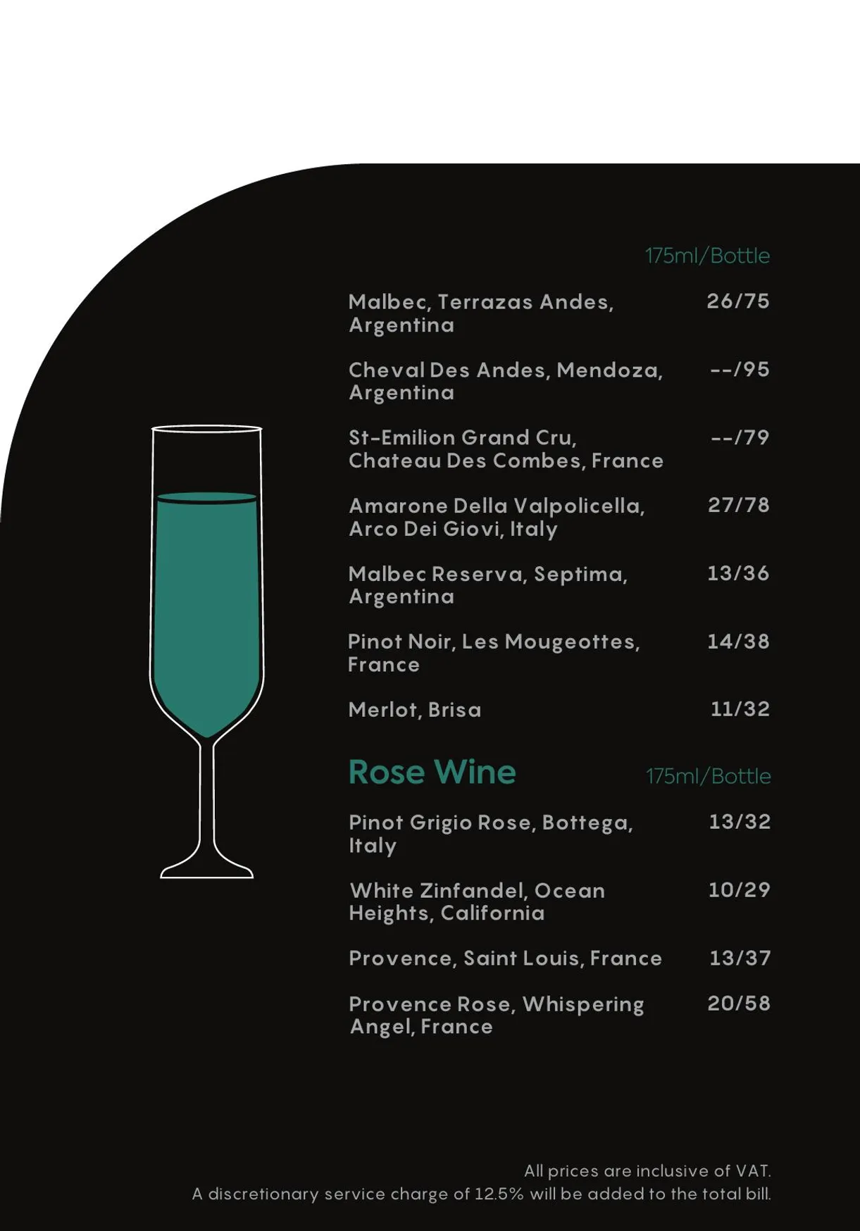 Bonzai London menu, page 4