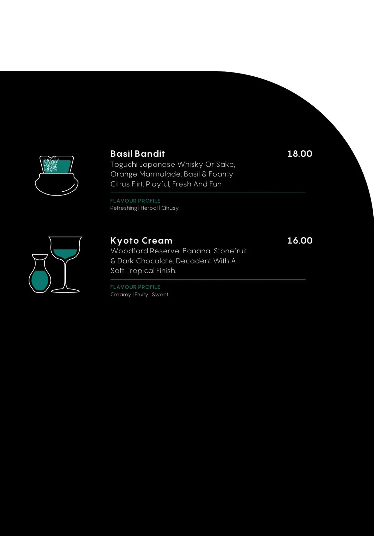 Bonzai London menu, page 31