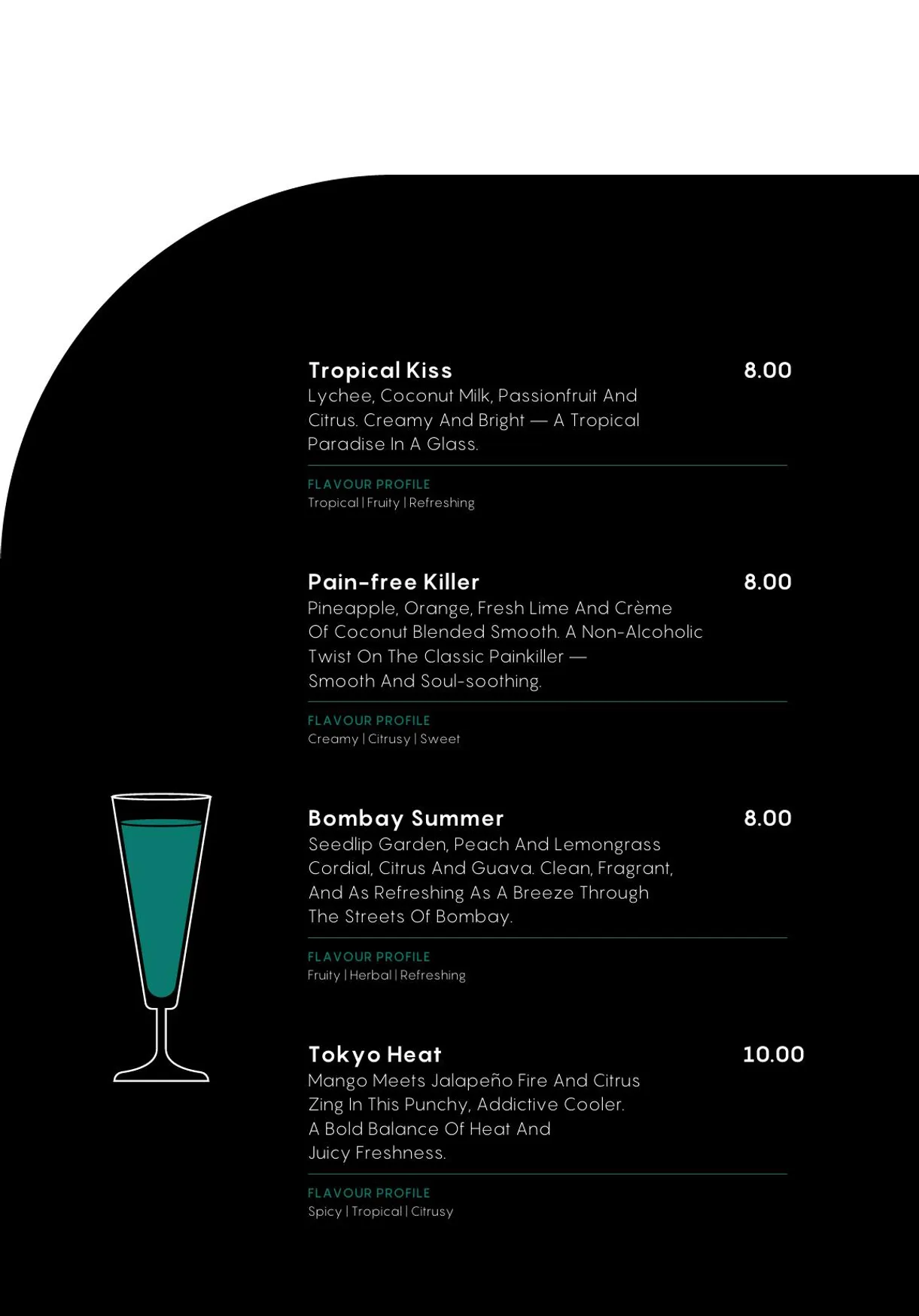 Bonzai London menu, page 34