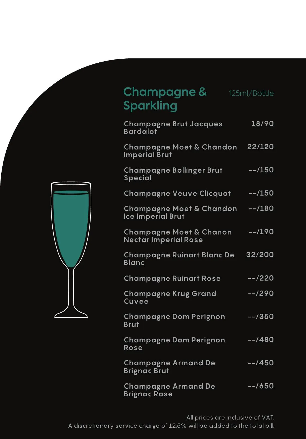 Bonzai London menu, page 6