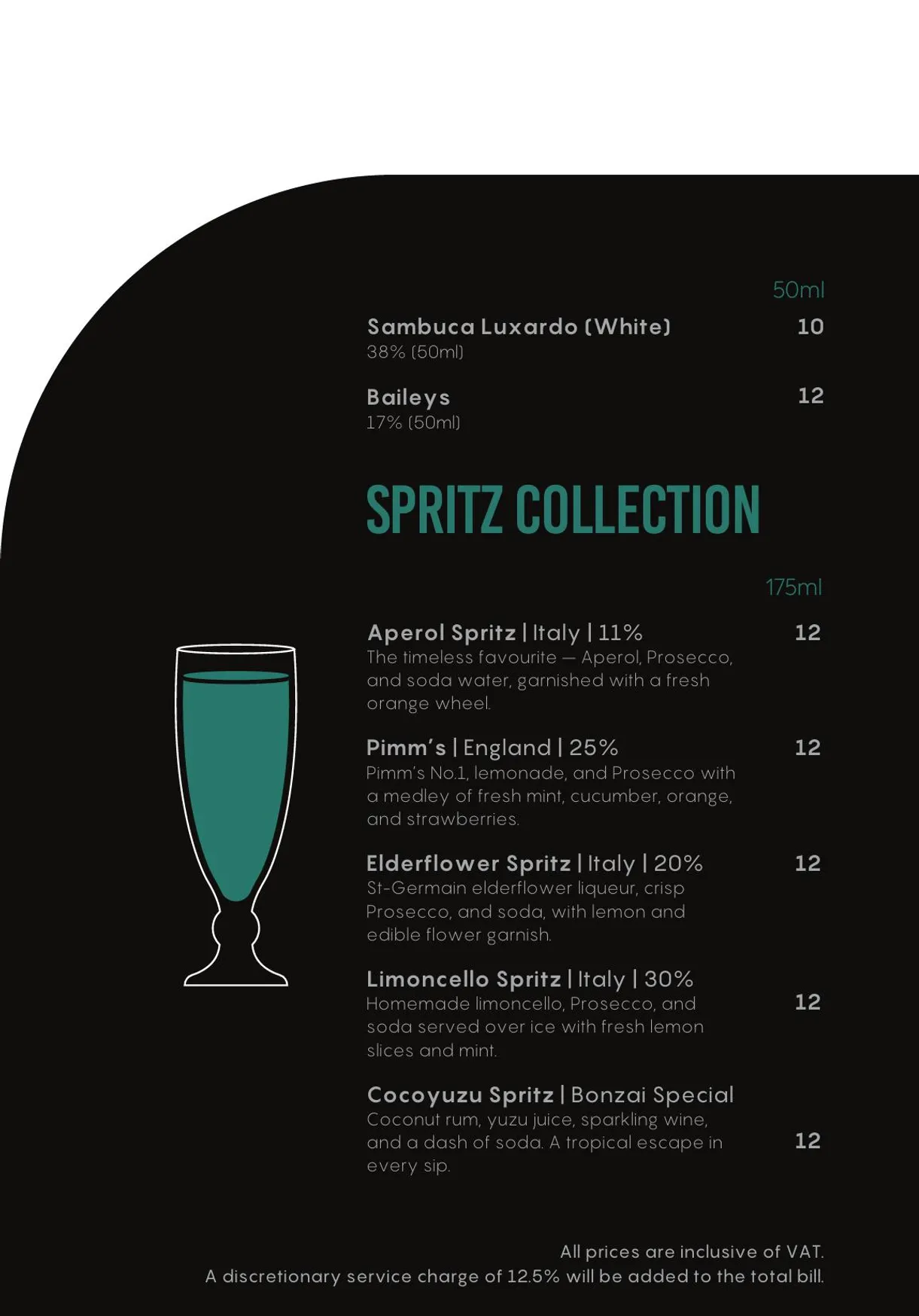 Bonzai London menu, page 18