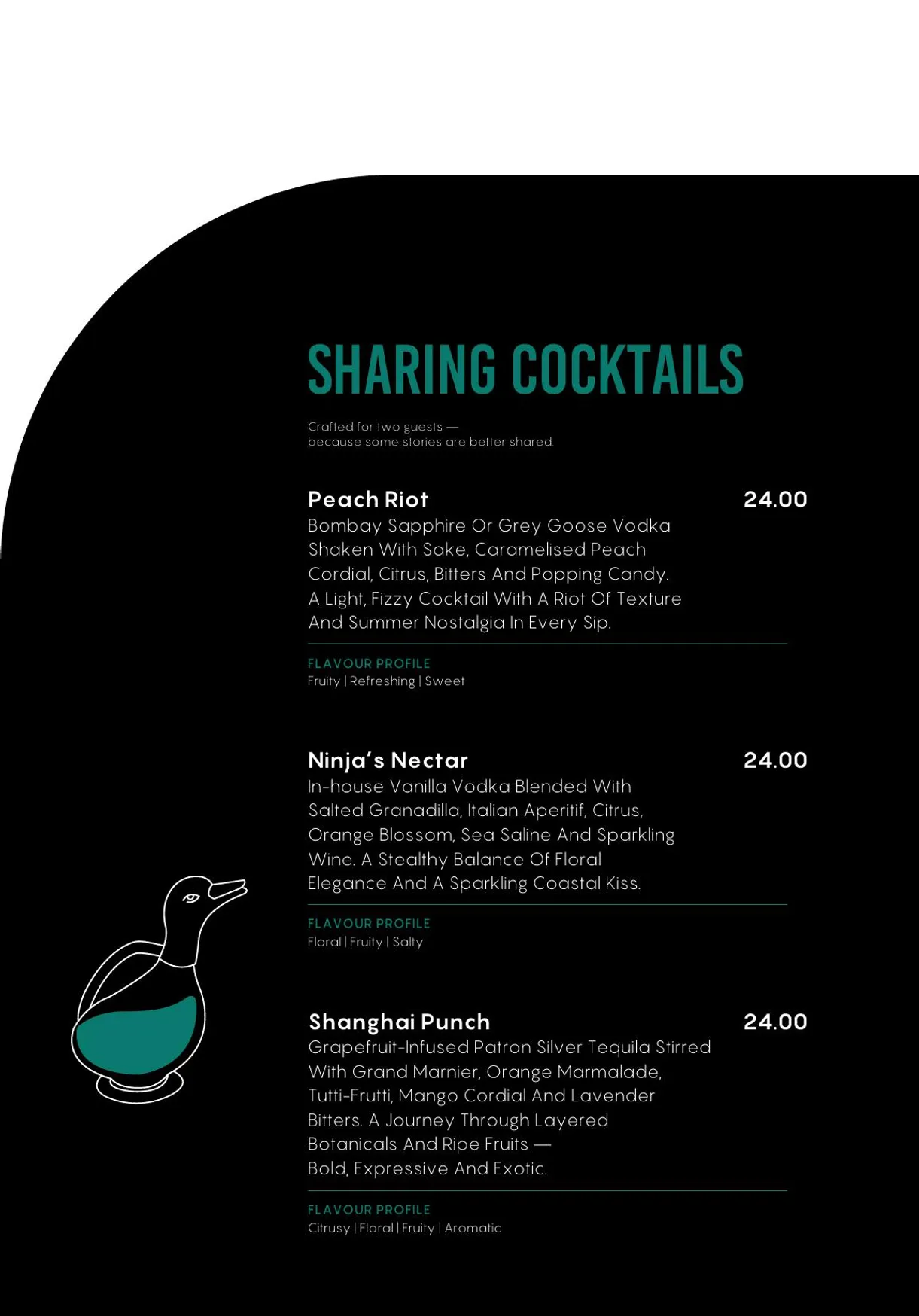 Bonzai London menu, page 32