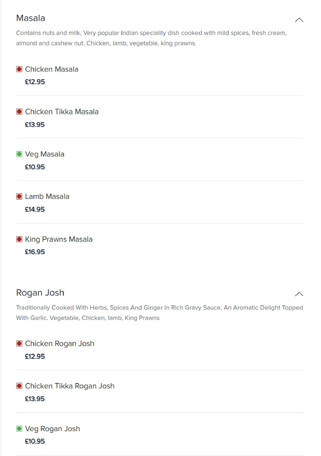 Gurkha Express menu, page 8