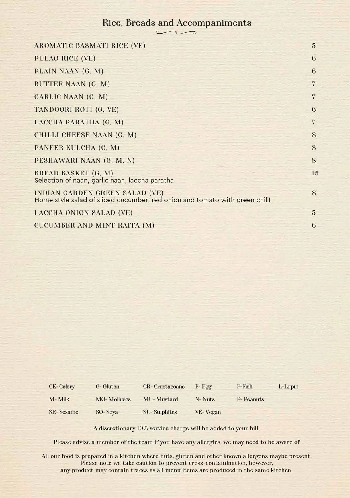 1947 London menu, page 3