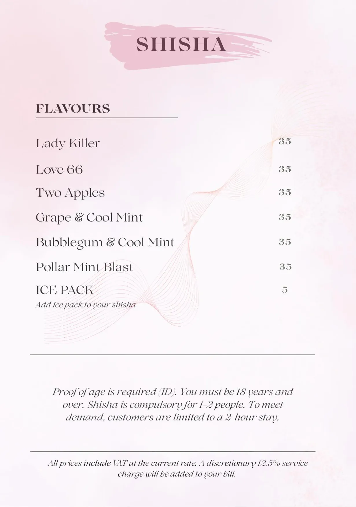 Kaze Lounge menu, page 13