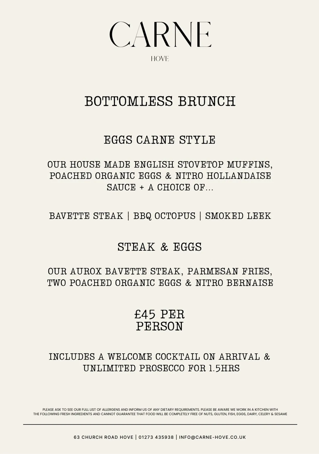 Carne menu, page 3