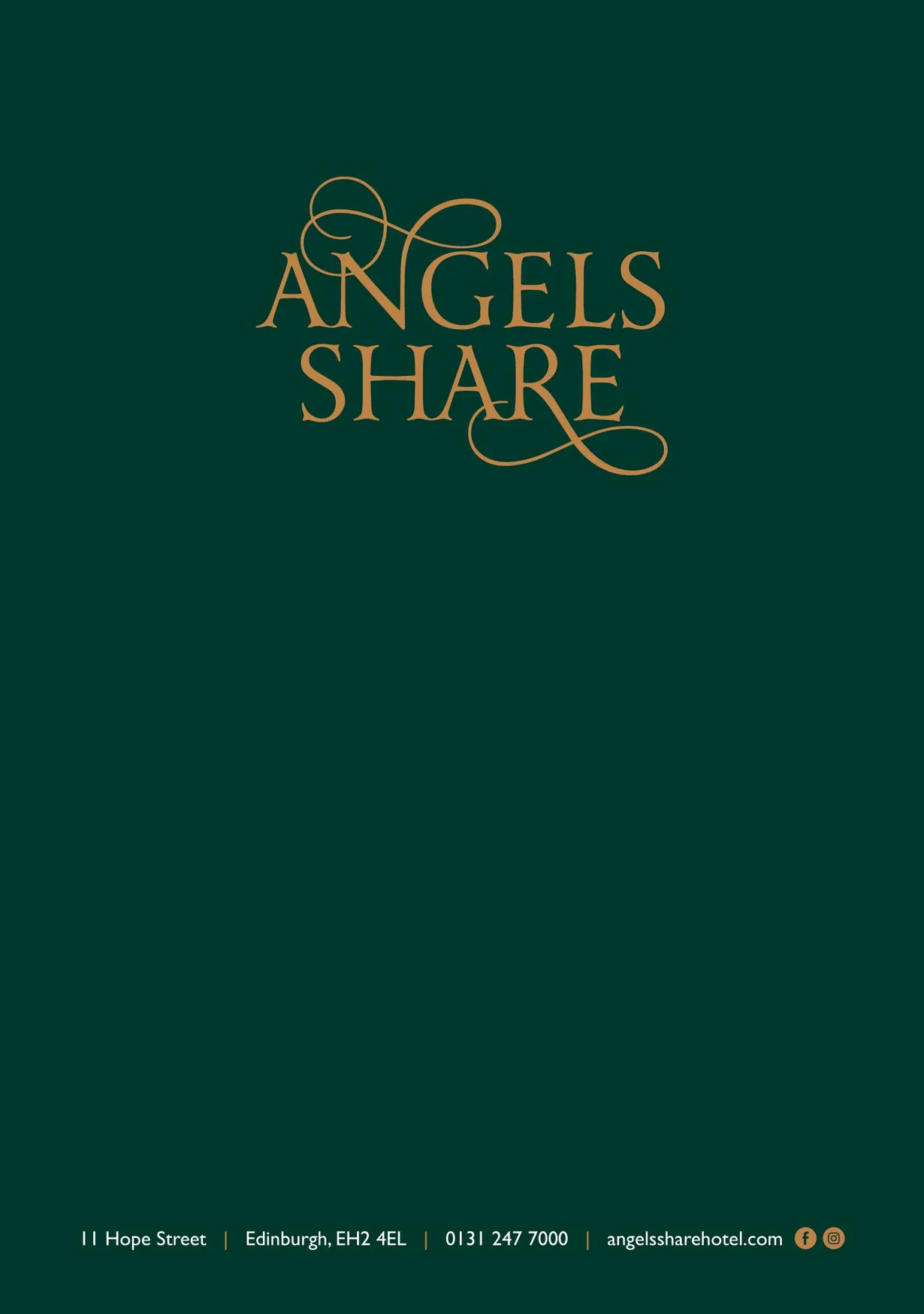 Angels Share menu, page 2