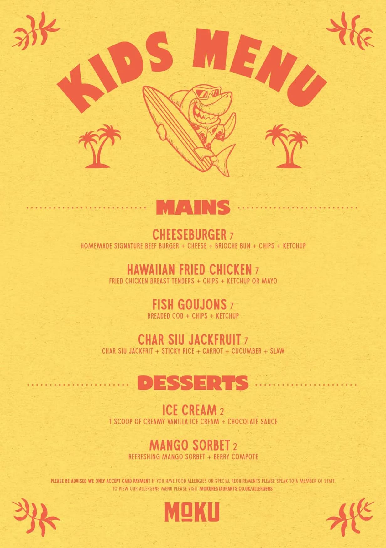 Moku menu, page 11
