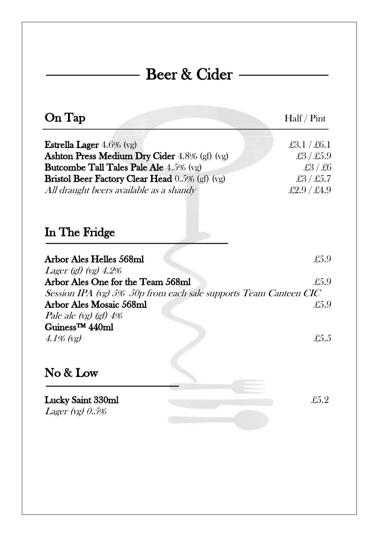 The Lock Up menu, page 10