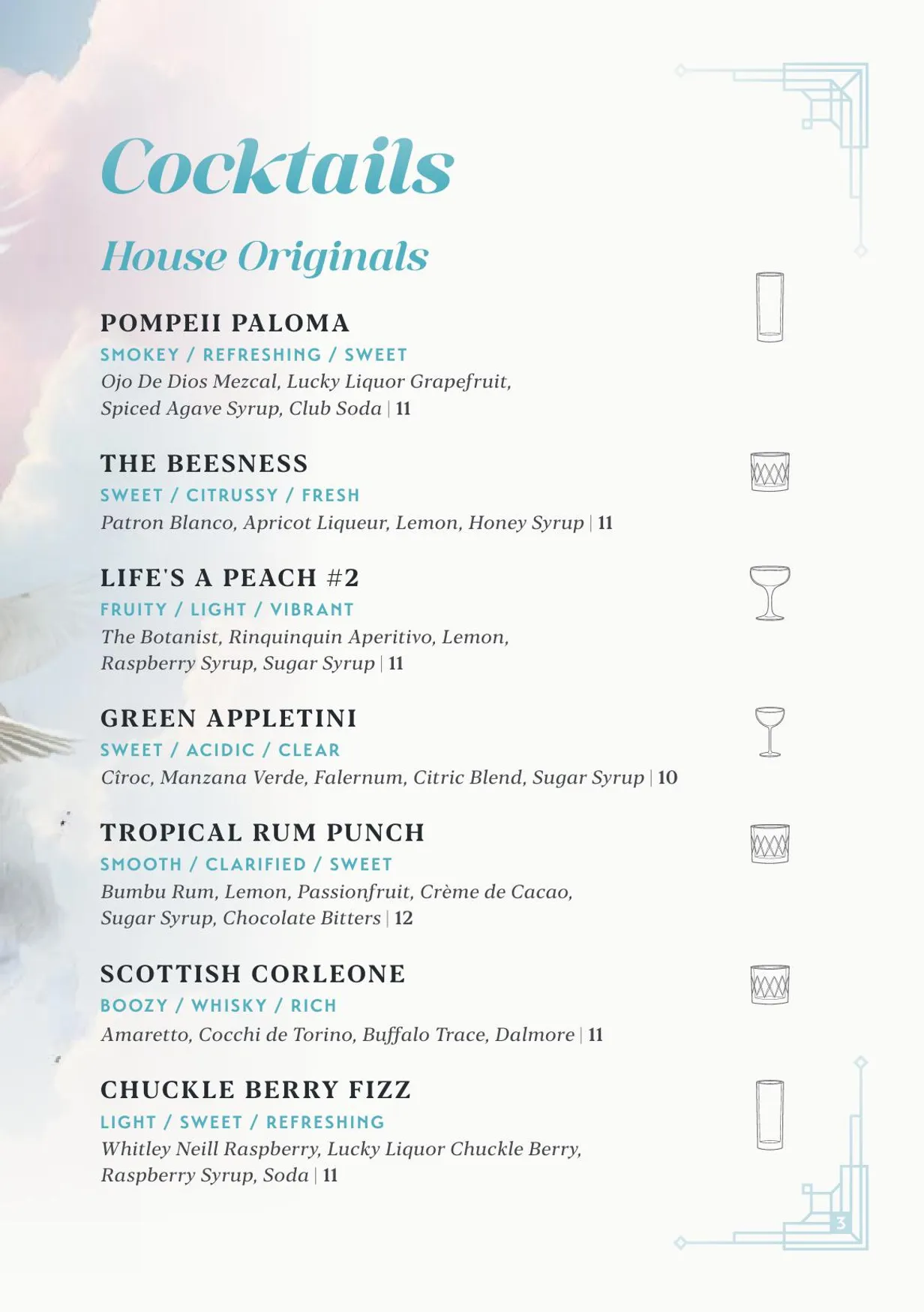 McLarens on the Corner menu, page 6