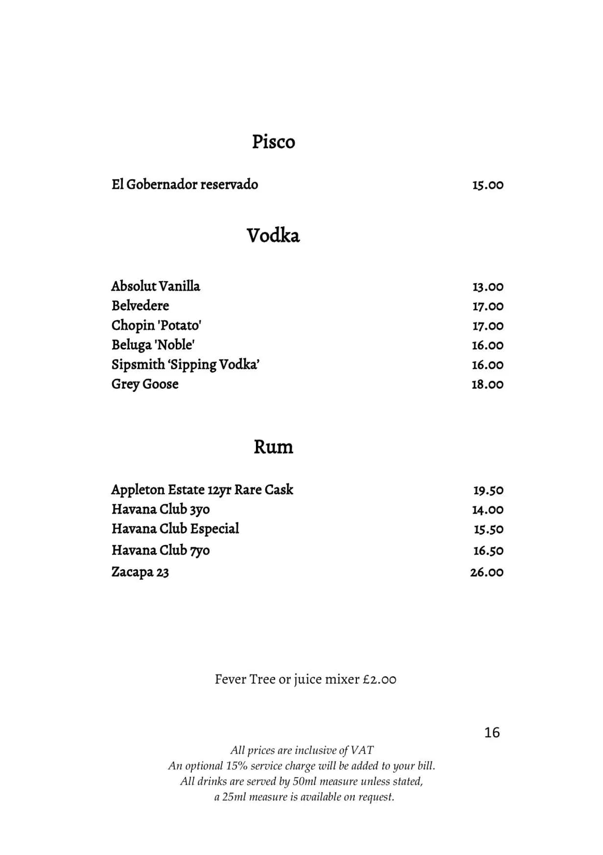 Galvin La Chapelle menu, page 17