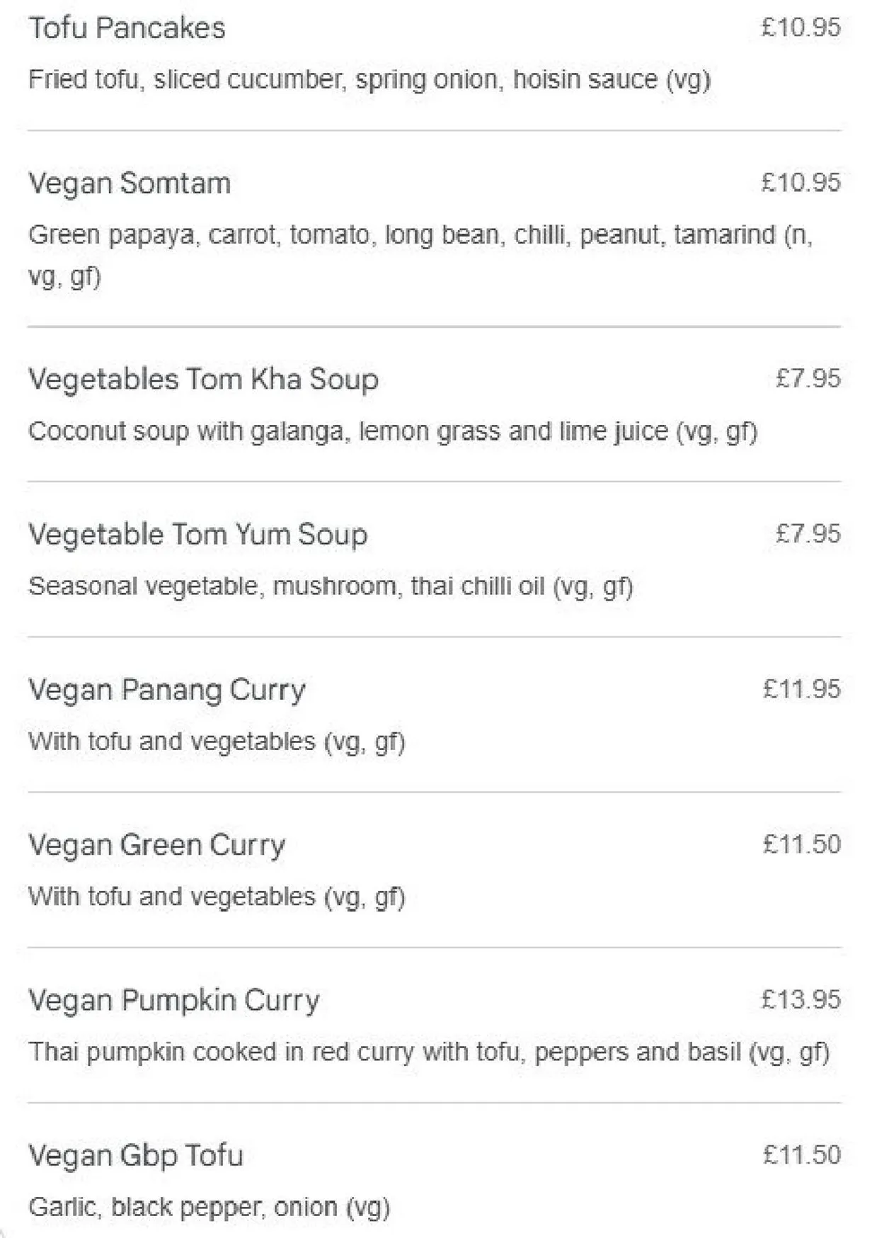 TORTHAI Balham menu, page 3