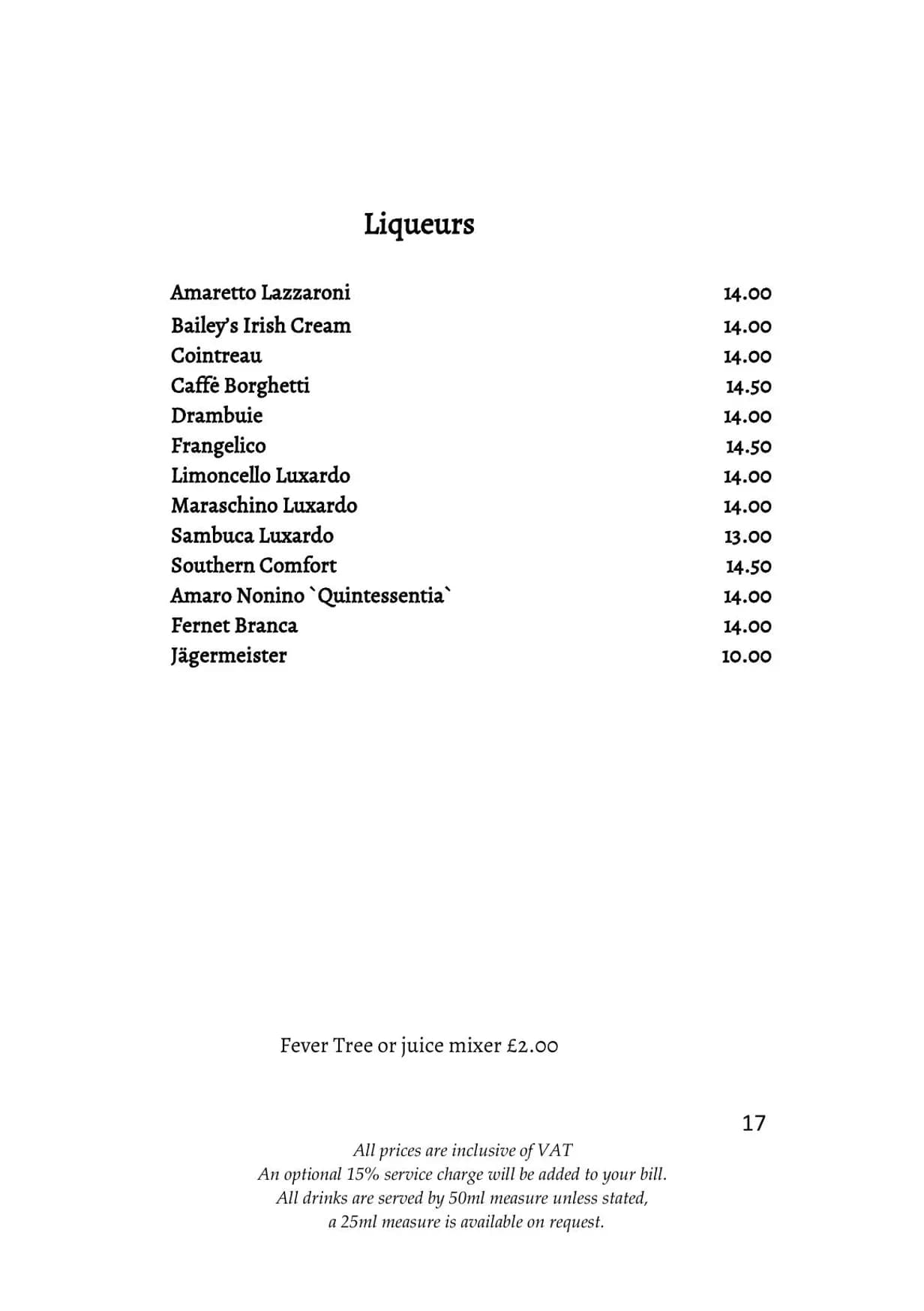 Galvin La Chapelle menu, page 18