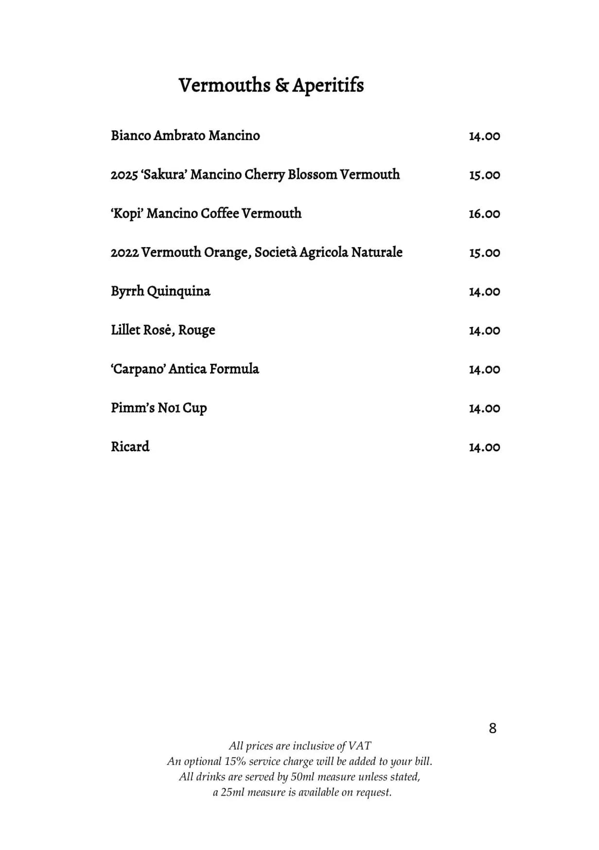 Galvin La Chapelle menu, page 9