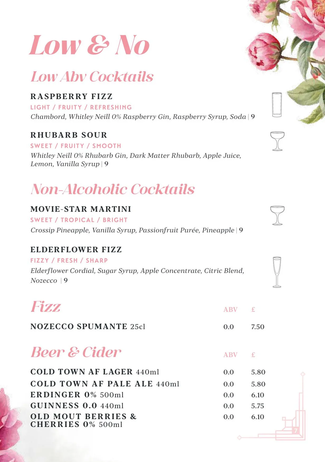 McLarens on the Corner menu, page 10
