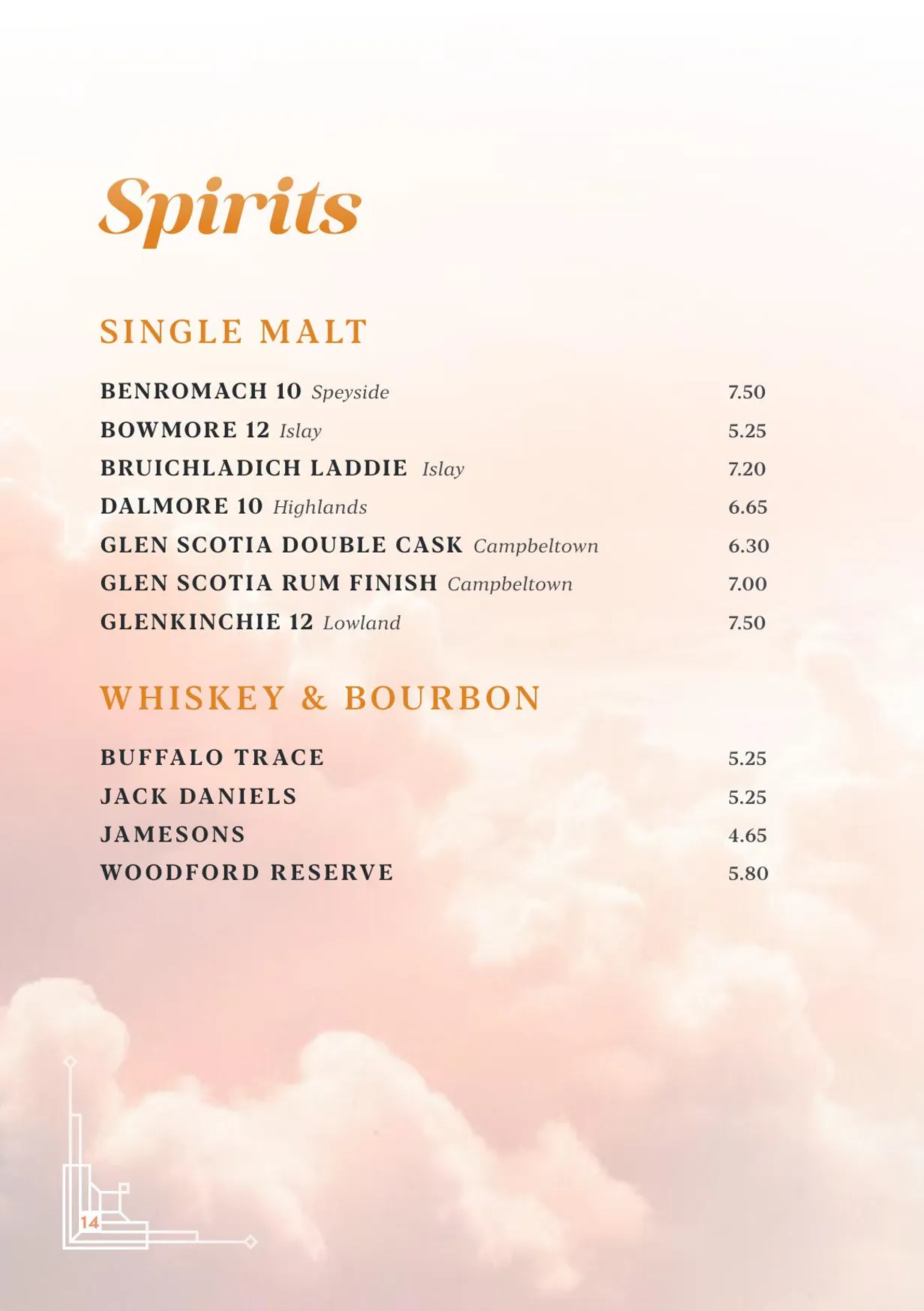 McLarens on the Corner menu, page 17