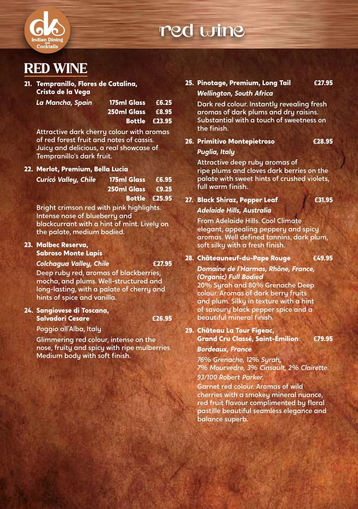 Dil Se menu, page 4
