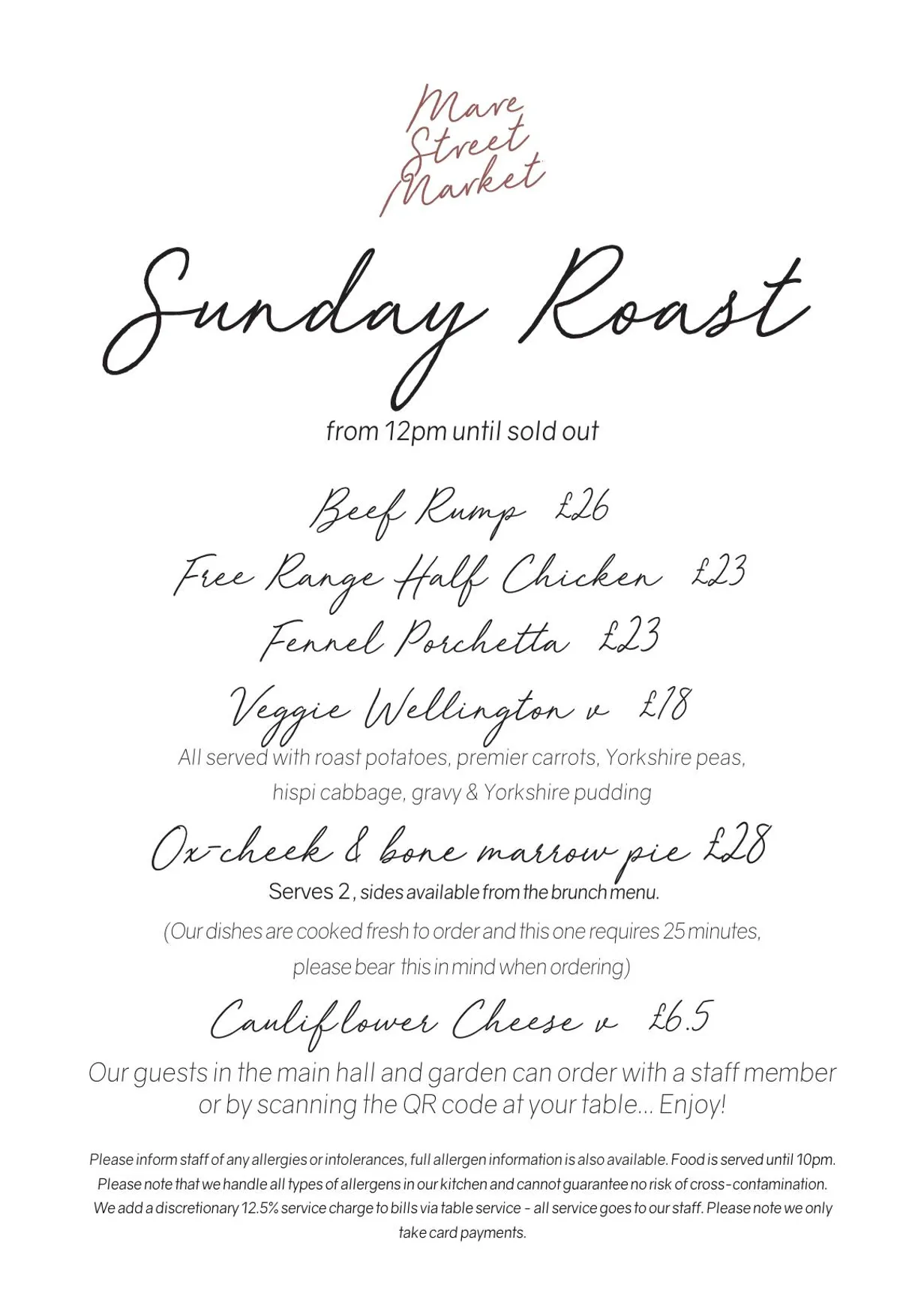 Mare Street Market Hackney menu, page 3