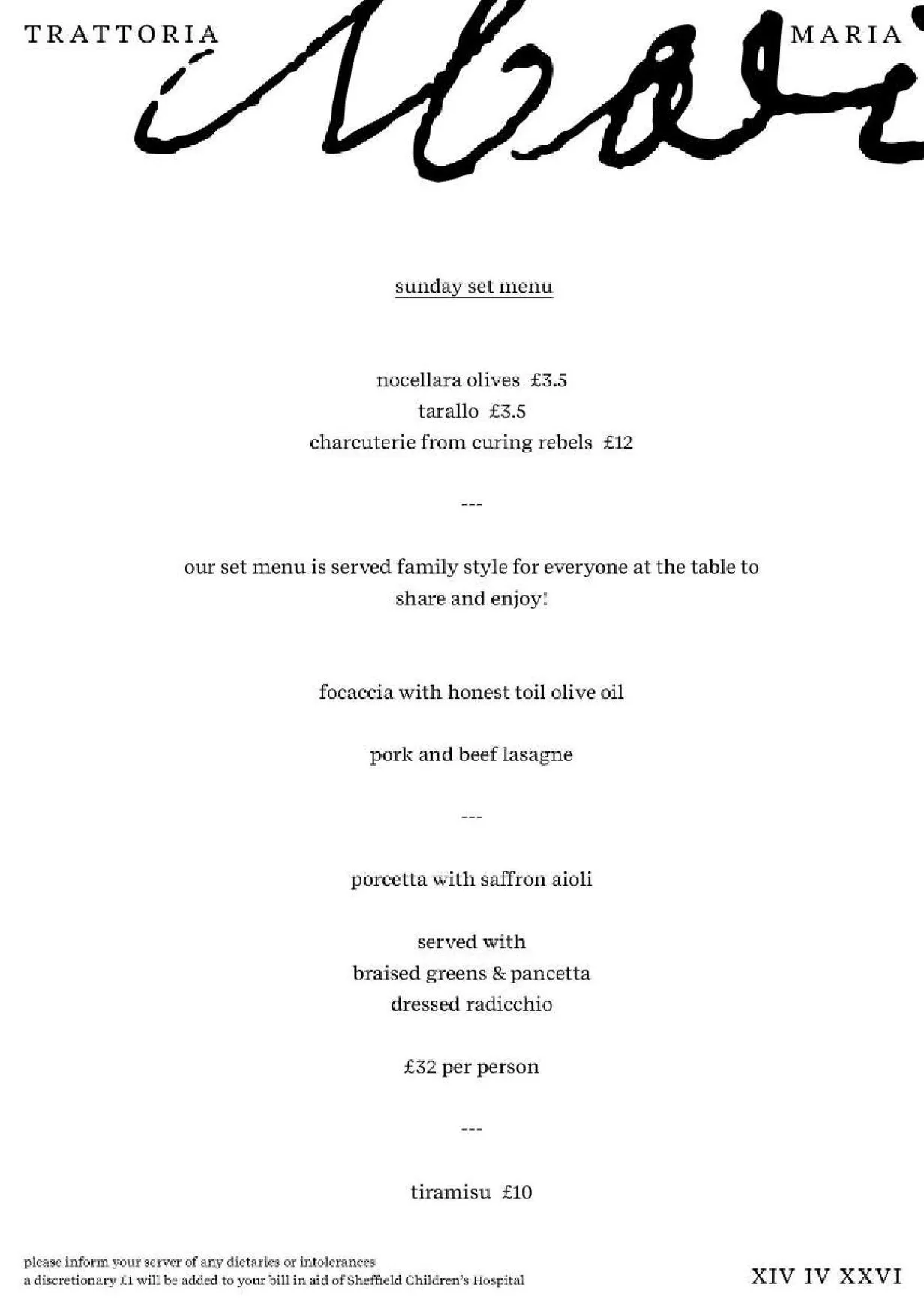 Maria menu, page 4