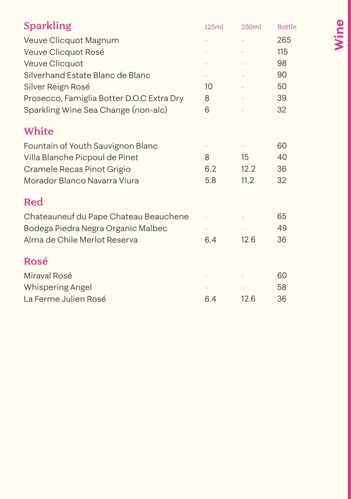 Lucky Voice menu, page 3