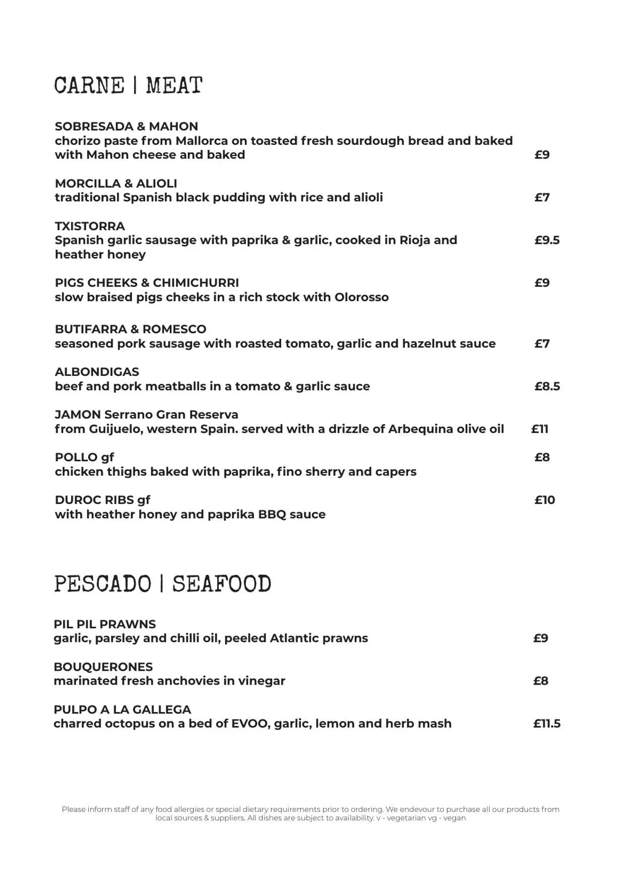 Bodega - Christchurch menu, page 2