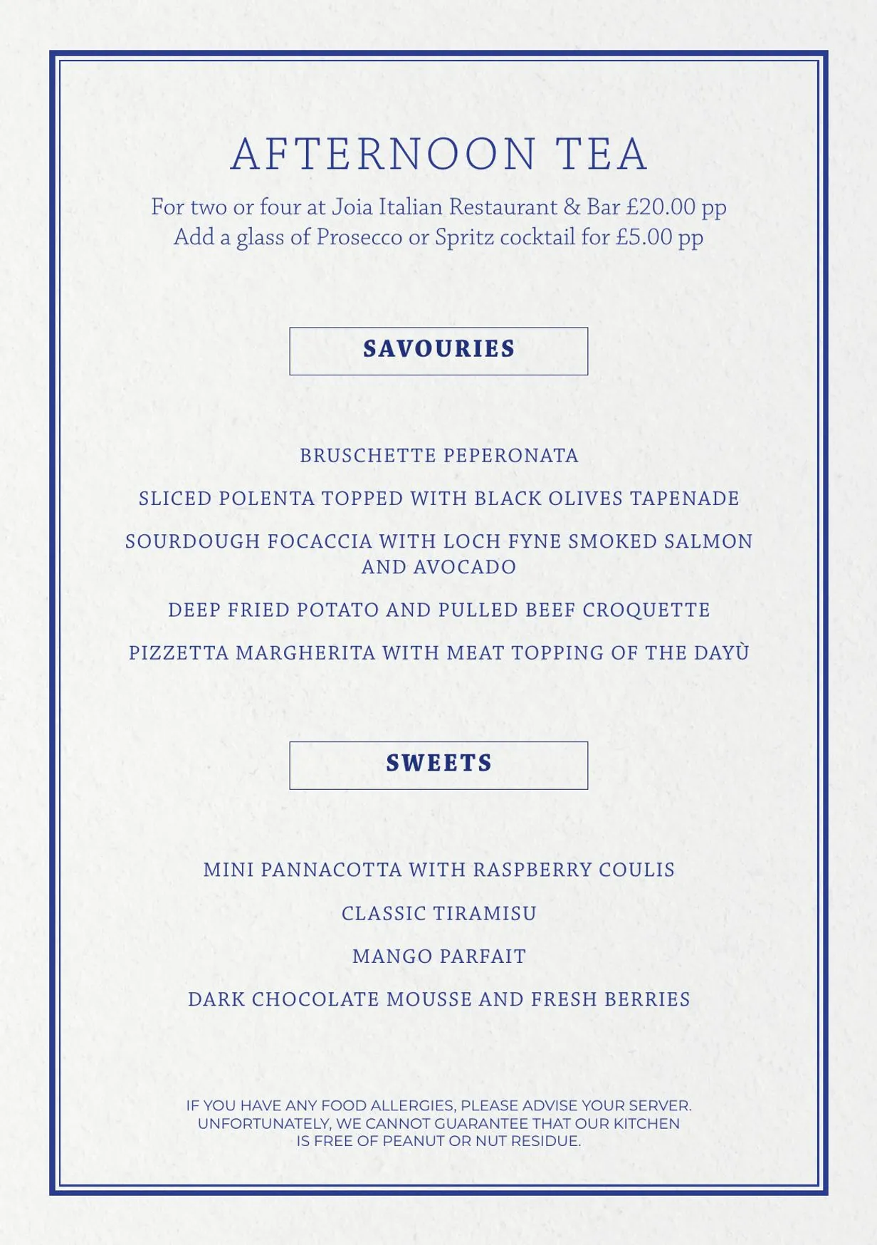 Joia Restaurant menu, page 6