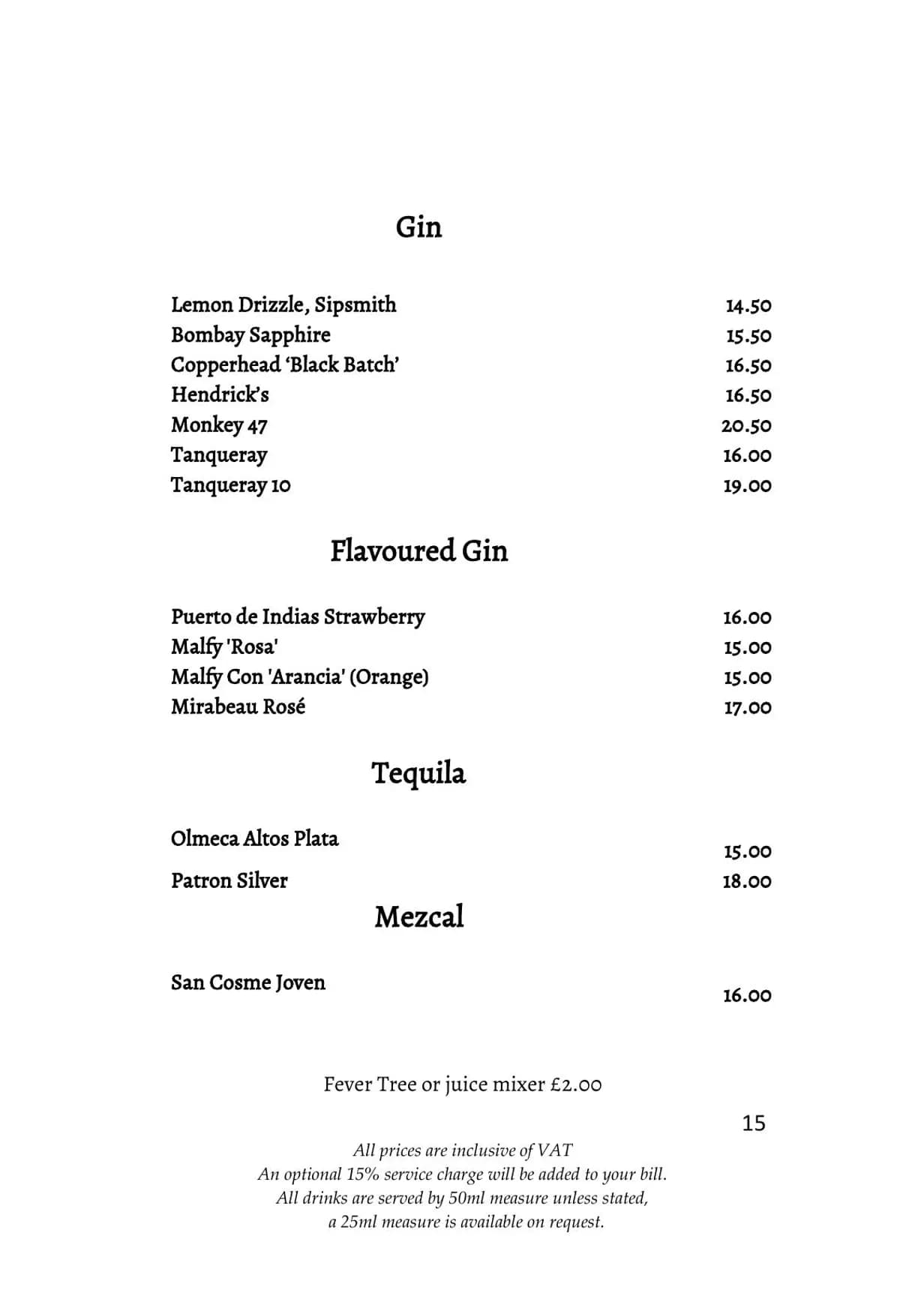 Galvin La Chapelle menu, page 16