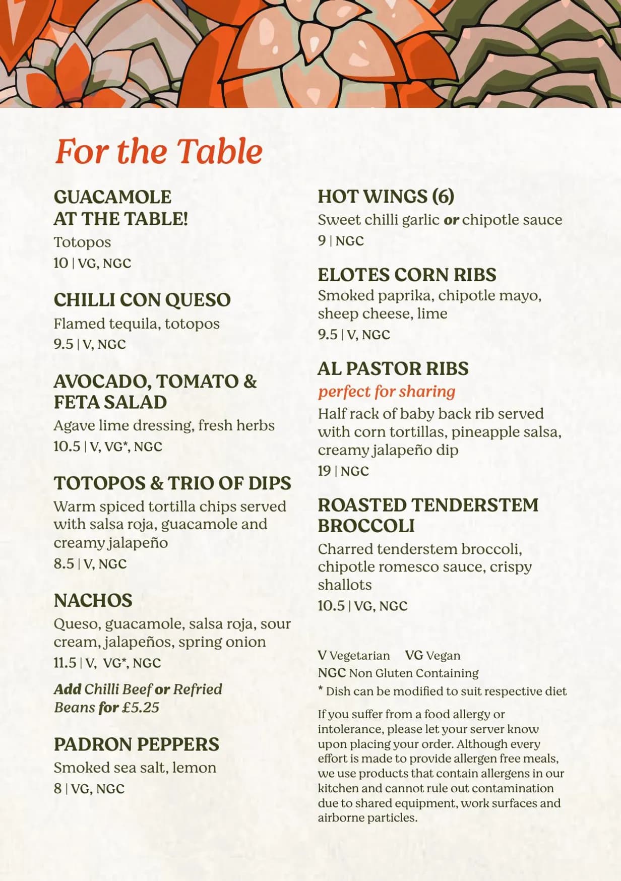 The Basement menu, page 1